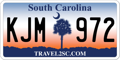 SC license plate KJM972