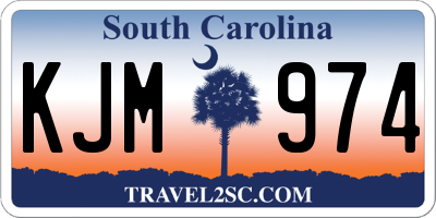 SC license plate KJM974