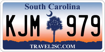 SC license plate KJM979