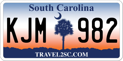 SC license plate KJM982