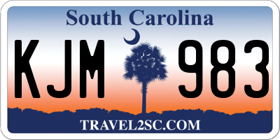 SC license plate KJM983