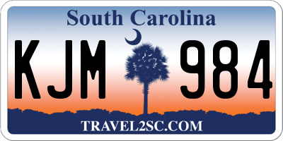 SC license plate KJM984