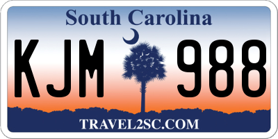 SC license plate KJM988