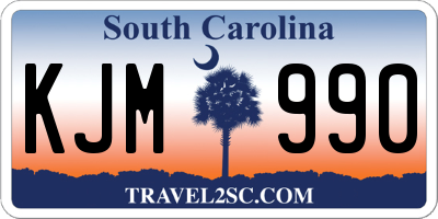 SC license plate KJM990