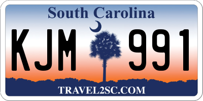 SC license plate KJM991