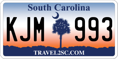 SC license plate KJM993
