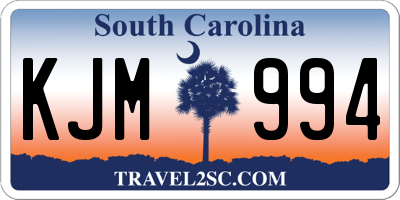 SC license plate KJM994