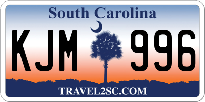 SC license plate KJM996