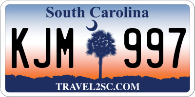SC license plate KJM997