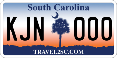 SC license plate KJN000