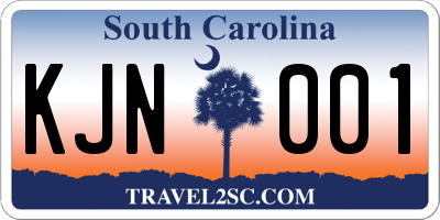SC license plate KJN001