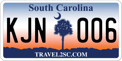 SC license plate KJN006
