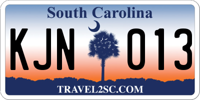 SC license plate KJN013