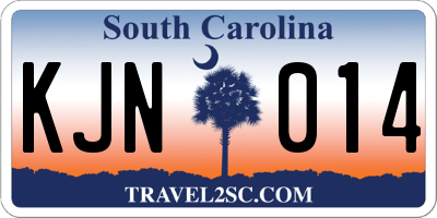 SC license plate KJN014