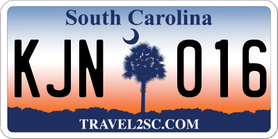 SC license plate KJN016
