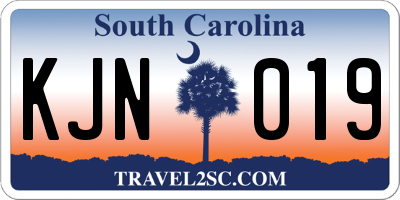 SC license plate KJN019