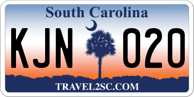 SC license plate KJN020