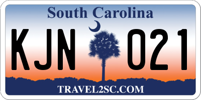 SC license plate KJN021