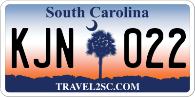 SC license plate KJN022