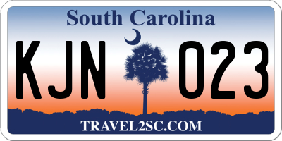 SC license plate KJN023