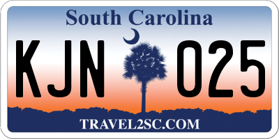 SC license plate KJN025