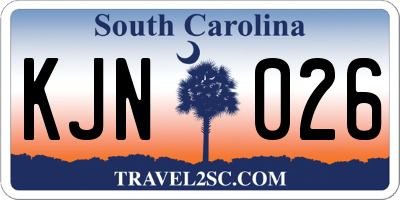 SC license plate KJN026