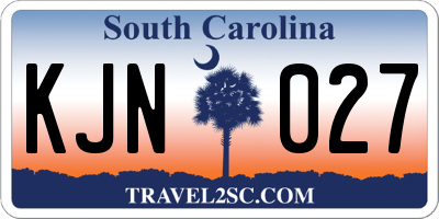 SC license plate KJN027
