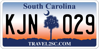 SC license plate KJN029