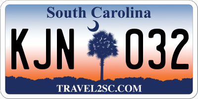 SC license plate KJN032