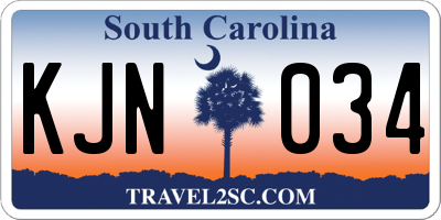 SC license plate KJN034
