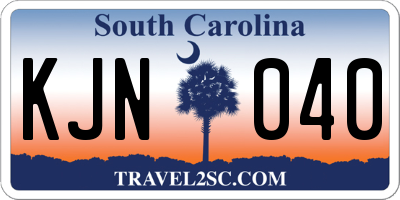 SC license plate KJN040
