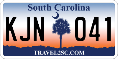 SC license plate KJN041