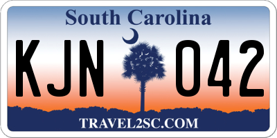 SC license plate KJN042