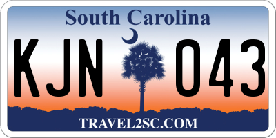 SC license plate KJN043