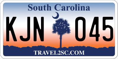 SC license plate KJN045