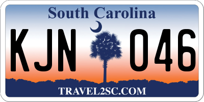 SC license plate KJN046