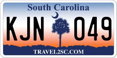 SC license plate KJN049
