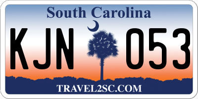 SC license plate KJN053