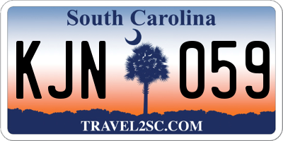 SC license plate KJN059