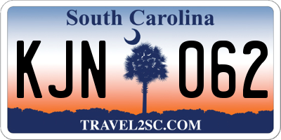 SC license plate KJN062