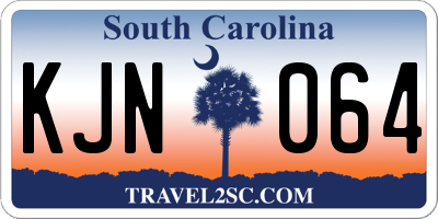 SC license plate KJN064