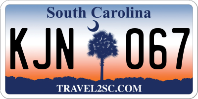 SC license plate KJN067