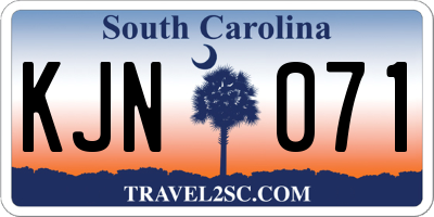 SC license plate KJN071