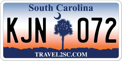 SC license plate KJN072