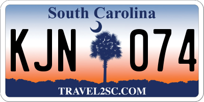 SC license plate KJN074