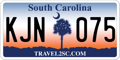 SC license plate KJN075