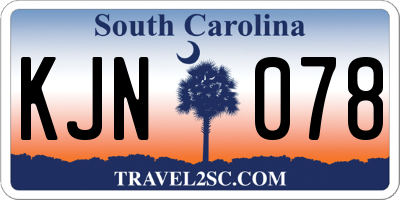 SC license plate KJN078