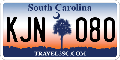 SC license plate KJN080