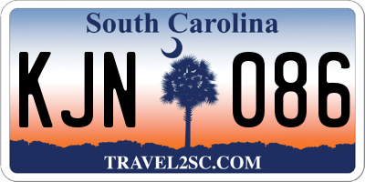 SC license plate KJN086