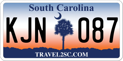 SC license plate KJN087